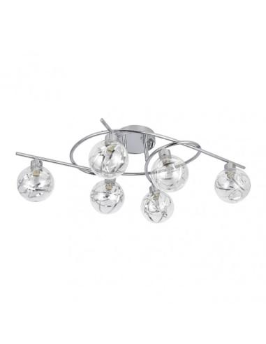 Plafon Varanasi 6xg9 Cromo 21x65x30 Cm