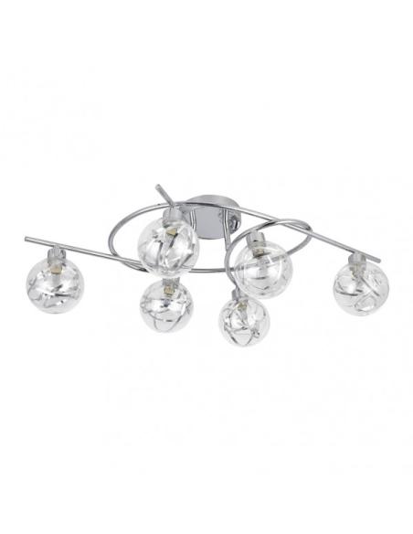 Plafon Varanasi 6xg9 Cromo 21x65x30 Cm