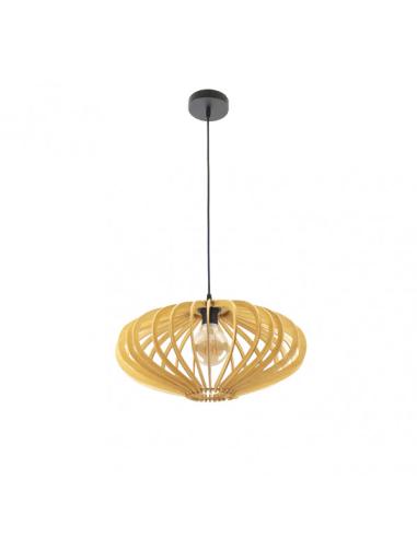 Colgante Sapelli 1xe27 Madera Natural Regx45x45 Cm