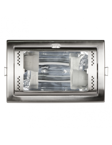 Downlight Rectang.2xe27 Niquel 10x21,5x14,5 Cm