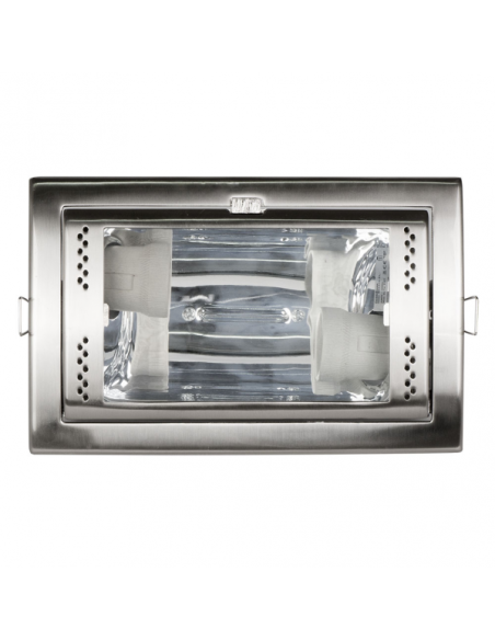 Downlight Rectang.2xe27 Niquel 10x21,5x14,5 Cm