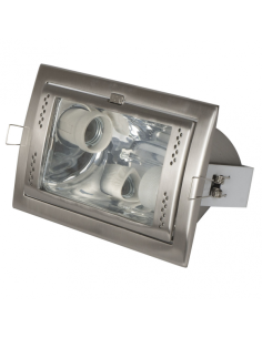 Downlight Rectang.2xe27 Niquel 10x21,5x14,5 Cm 2