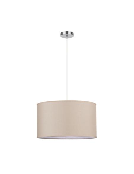 Colgante Chanza 2xe27 Cromo/beis Regx40x40 Cm