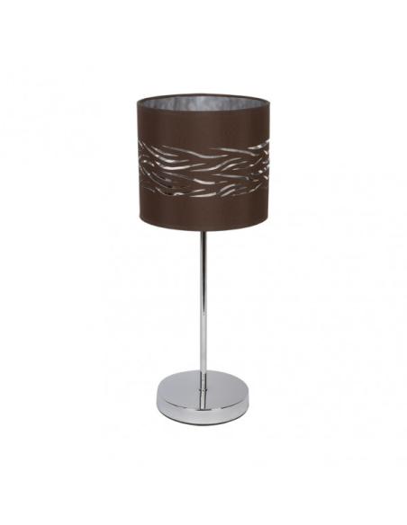 Sobremesa Niebla 1xe14 Cromo/marron-plata 43x17x17 Cm
