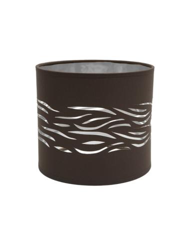 Pantalla Sobremesa Niebla 1xe14 Marron-plata 17Dx17dx15h