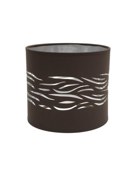 Pantalla Sobremesa Niebla 1xe14 Marron-plata 17Dx17dx15h