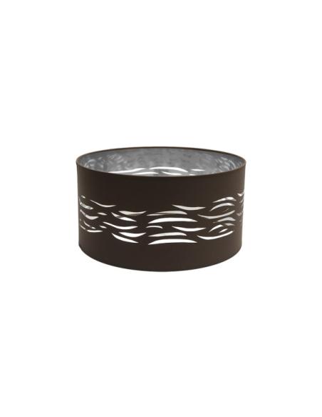 Pantalla Colgante Niebla 1xe27 Marrón-plata 40Dx40dx20h
