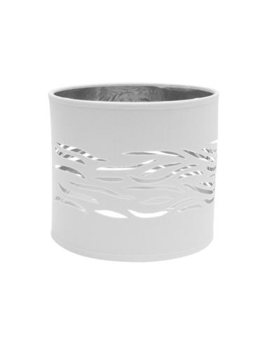 Pantalla Sobremesa Niebla 1xe14 Blanco-plata 17Dx17dx15h