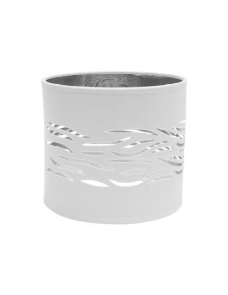 Pantalla Sobremesa Niebla 1xe14 Blanco-plata 17Dx17dx15h
