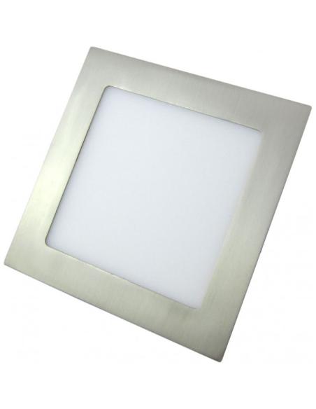 Downlight 24w 6500k Cuadrado Agamenon 1900lm Niquel 2x22x22 Cm Corte 20,5x20,5 Cm