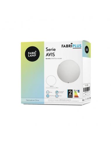 Plafon Redondo Avis 3xe27 Blanco 40x40x7 Cm