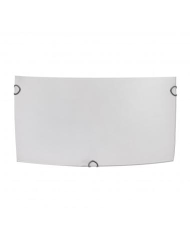 Aplique Rectangular Ayla 1xe27 Blanco 25x12,5x7 Cm