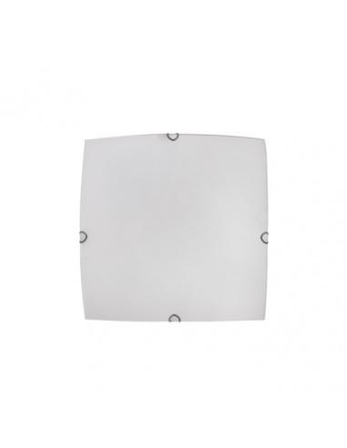 Plafon Cuadrado Ayla 1xe27 Blanco 25x25x6 Cm