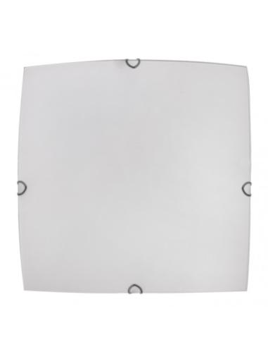 Plafon Cuadrado Ayla 3xe27 Blanco 40x40x7 Cm