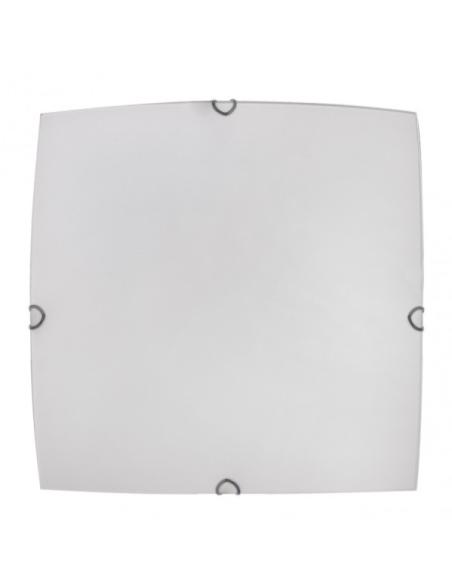 Plafon Cuadrado Ayla 3xe27 Blanco 40x40x7 Cm