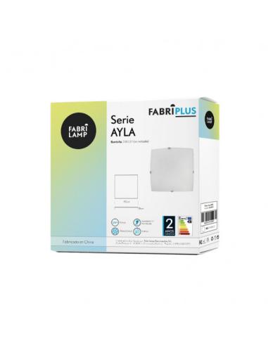 Plafon Cuadrado Ayla 3xe27 Blanco 40x40x7 Cm