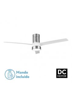 Ventilador Dc Teo 24w 2950lm Niquel 3Asp Blancas 32x139d 3000-4000-6000k C/remoto, Memoria Y Temporizador