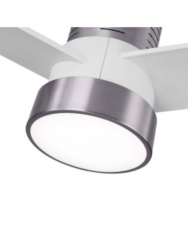 Ventilador Dc Teo 24w 2950lm Niquel 3Asp Blancas 32x139d 3000-4000-6000k C/remoto, Memoria Y Temporizador