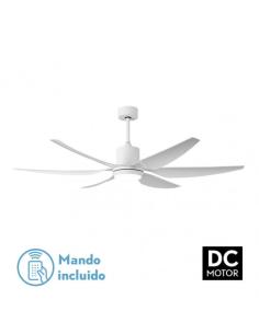 Ventilador Dc Otto 24w 2950lm Blanco 6 Aspas Blancas Reg.x167d 3000-4000-6000k 2tijas C/remoto, Memoria Y Temporizador
