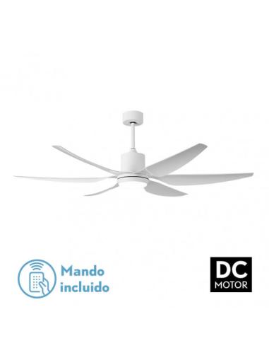 Ventilador Dc Otto 24w 2950lm Blanco 6 Aspas Blancas Reg.x167d 3000-4000-6000k 2tijas C/remoto, Memoria Y Temporizador