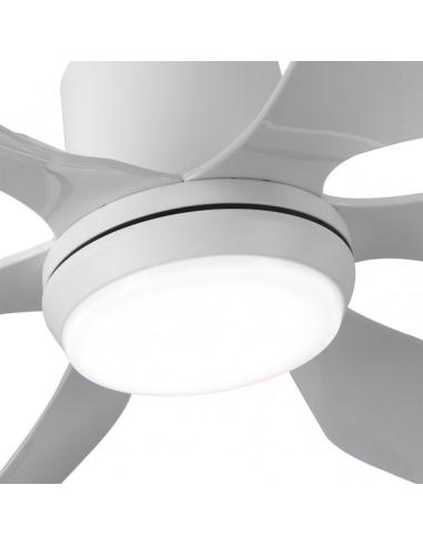 Ventilador Dc Otto 24w 2950lm Blanco 6 Aspas Blancas Reg.x167d 3000-4000-6000k 2tijas C/remoto, Memoria Y Temporizador