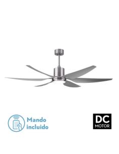 Ventilador Dc Otto 24w 2950lm Niquel 6 Aspas Plata Reg.x167d 3000-4000-6000k 2tijas C/remoto, Memoria y Temporizador