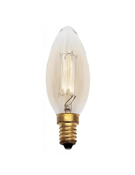 Bombilla Incandescencia Vintage Vela 25w E14 35dx96 Calida