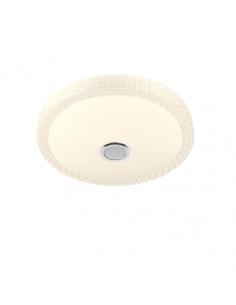 Plafon 48w Zaid 3000-4000-6500k Rgb Blan/transp Bluetooth 7x38x38 Cm Remoto,reg.int.memoria.altavoz 3744lm 2