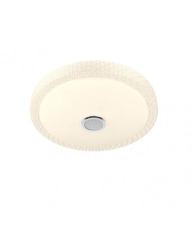 Plafon 48w Zaid 3000-4000-6500k Rgb Blan/transp Bluetooth 7x38x38 Cm Remoto,reg.int.memoria.altavoz 3744lm