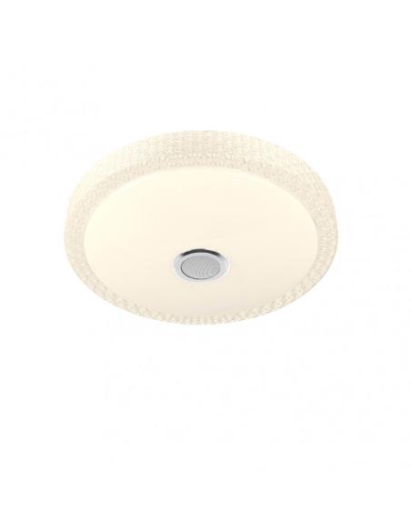 Plafon 48w Zaid 3000-4000-6500k Rgb Blan/transp Bluetooth 7x38x38 Cm Remoto,reg.int.memoria.altavoz 3744lm