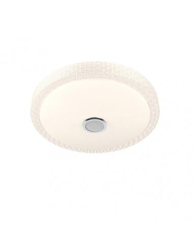Plafon 48w Zaid 3000-4000-6500k Rgb Blan/transp Bluetooth 7x38x38 Cm Remoto,reg.int.memoria.altavoz 3744lm