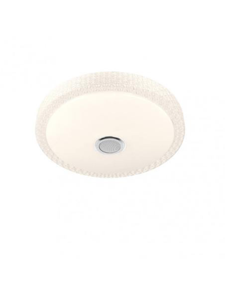 Plafon 48w Zaid 3000-4000-6500k Rgb Blan/transp Bluetooth 7x38x38 Cm Remoto,reg.int.memoria.altavoz 3744lm