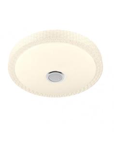 Plafon 72w Zaid 3000-4000-6500k Rgb Blan/transp Buetooth 9x50x50 Cm Remoto,reg.int.memoria.altavoz 5760lm 2