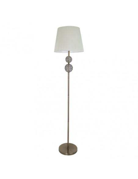 Pie Salon Bogota 1xe27 Cuero Pantalla Beis 160x38x38 Cm