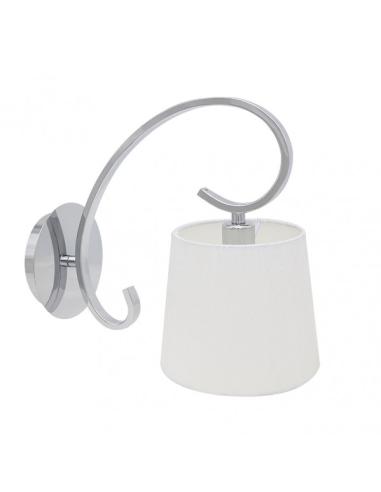 Aplique Bogota 1xe14 Cromo Pantalla Blanca 25x15x28 Cm