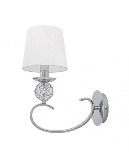 Aplique Ordoñez 1xe14 Cromo Pantalla Blanca 34x15x25 Cm