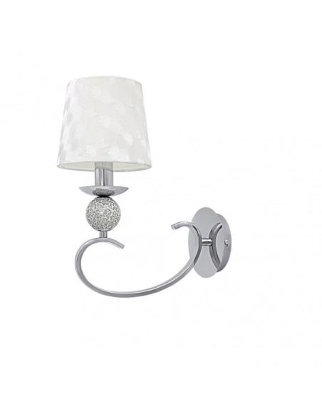 Aplique Ubeda 1xe14 Cromo Pantalla Blanca 34x15x25 Cm