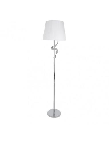 Pie Salon Baeza 1xe27 Cromo Pantalla Blanca 162x38x38 Cm