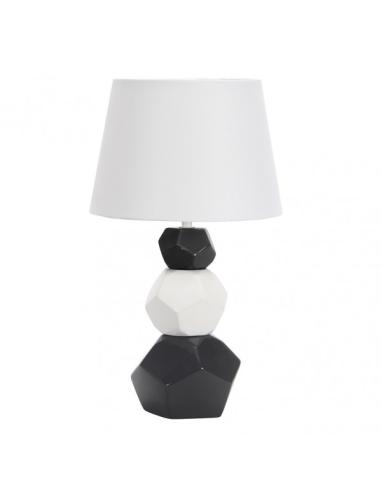 Sobremesa Ceramica Foz 1xe27 Blanc/neg Pant Blanca 41x24x24 Cm