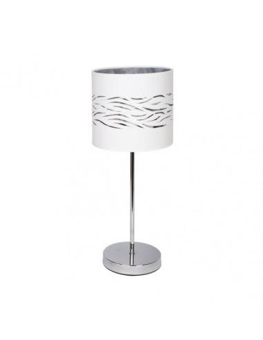 Sobremesa Niebla 1xe14 Cromo/blanco-plata 43x17x17 Cm