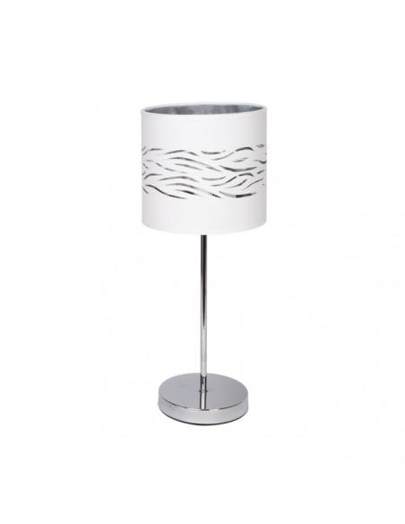Sobremesa Niebla 1xe14 Cromo/blanco-plata 43x17x17 Cm