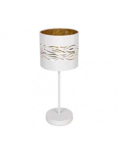 Sobremesa Niebla 1xe14 Blanco/blanco-oro 43x17x17 Cm