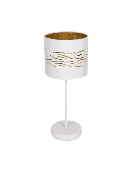 Sobremesa Niebla 1xe14 Blanco/blanco-oro 43x17x17 Cm