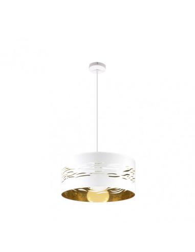 Colgante Niebla 1xe27 Blanco/blanco-oro Regx40x40 Cm