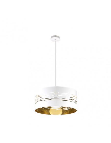 Colgante Niebla 1xe27 Blanco/blanco-oro Regx40x40 Cm