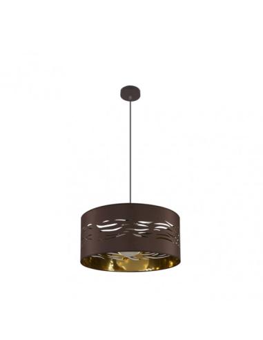Colgante Niebla 1xe27 Marron/marrón-oro Regx40x40 Cm