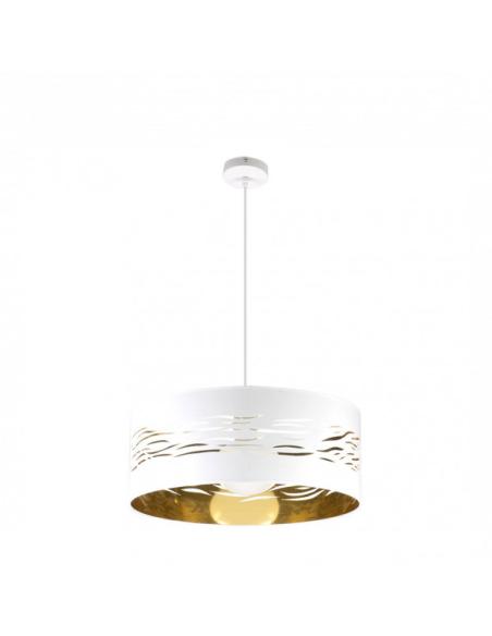 Colgante Niebla 1xe27 Blanco/blanco-oro Regx50x50 Cm