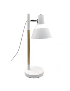 Flexo Basil 1xe14 Blanco/haya 50x17x23 Cm Articulable Y Orientable 350º