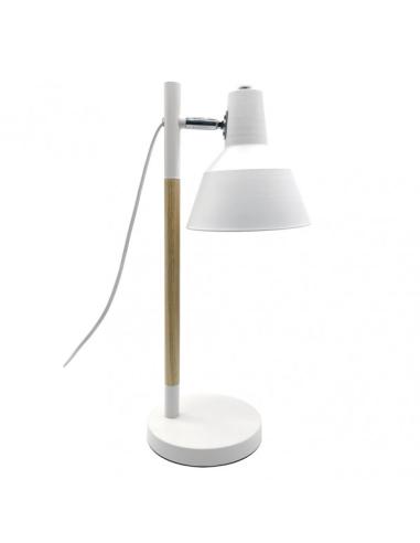 Flexo Basil 1xe14 Blanco/haya 50x17x23 Cm Articulable Y Orientable 350º