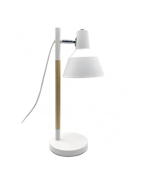 Flexo Basil 1xe14 Blanco/haya 50x17x23 Cm Articulable Y Orientable 350º